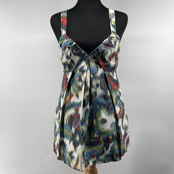 Vera Wang Lavender Label silk blend colorful tank top bow back sz xs - Picture 4 of 10